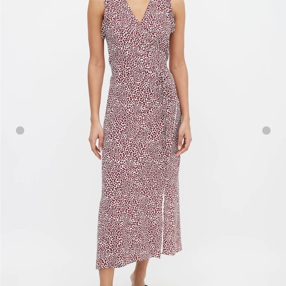 ANINE BING Silk Wrap Dress - LEAH WRAP - Wild Heart - Picture 9 of 10